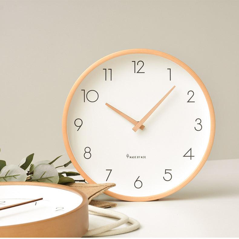 Skanto | Nordisk Minimalistisk Tre Stille Veggklokke