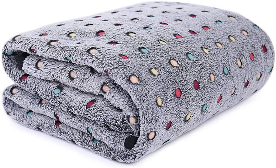Damen Fluffy Kosedekke med fargerik prikkedesign Skanto