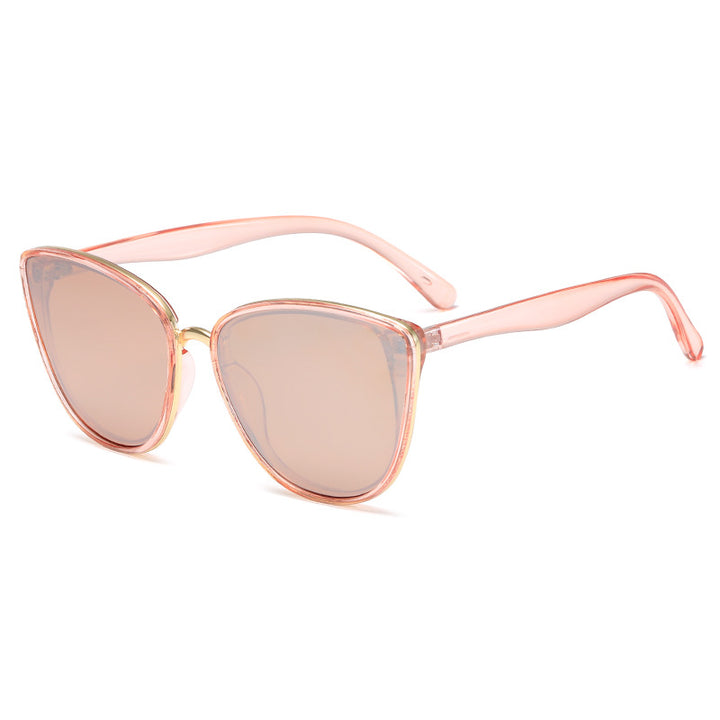 Dame Cat-Eye solbriller med gjennomsiktig ramme og UV-beskyttelse Skanto