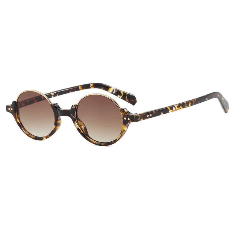 Women's round sunglasses with elegant plastic-coated frame Skanto