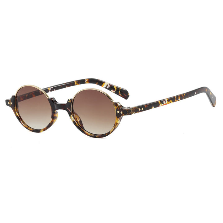 Women's round sunglasses with elegant plastic-coated frame Skanto