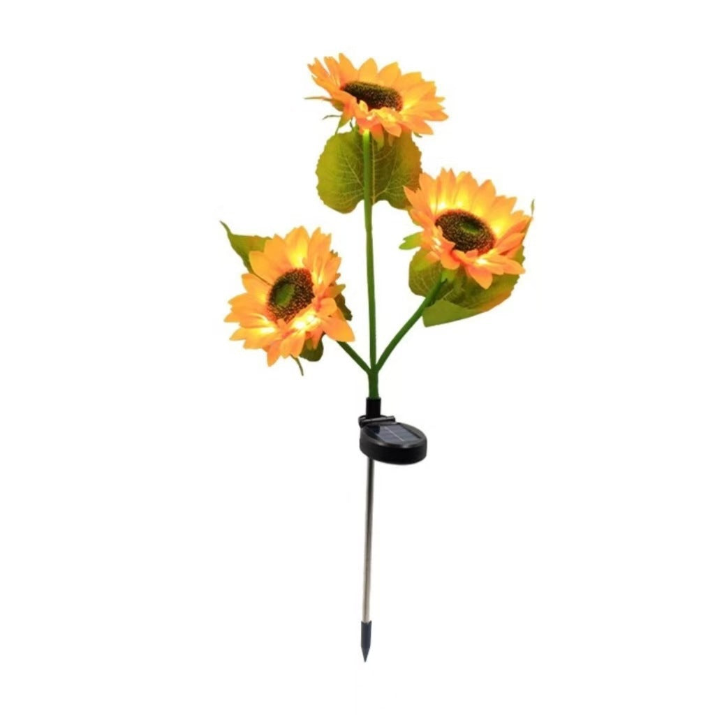 Solcel-Drevet Dekorativ Solsikke Hage Stake Med Multi-Bloom LED Vanntett Panel Skanto