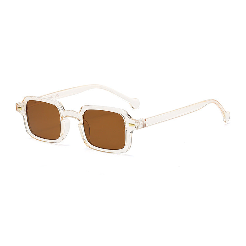 Dame geometrisk solbrille med trendy dyreprint Skanto