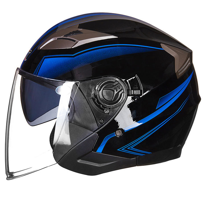 Full-Face motorsykkelhjelm med integrert visir Skanto