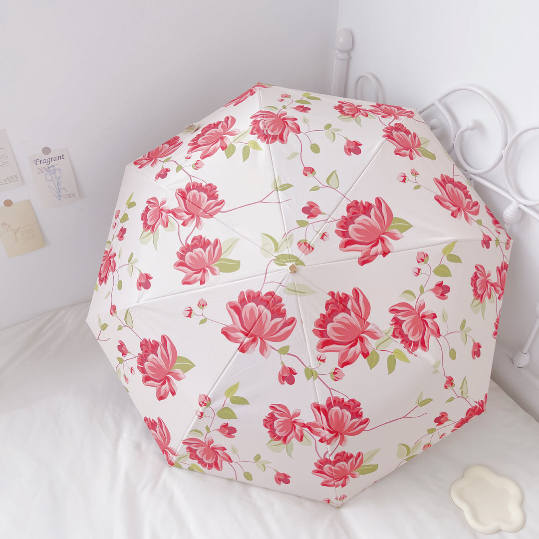 Dame elegant foldbar paraply med fruktig design Skanto