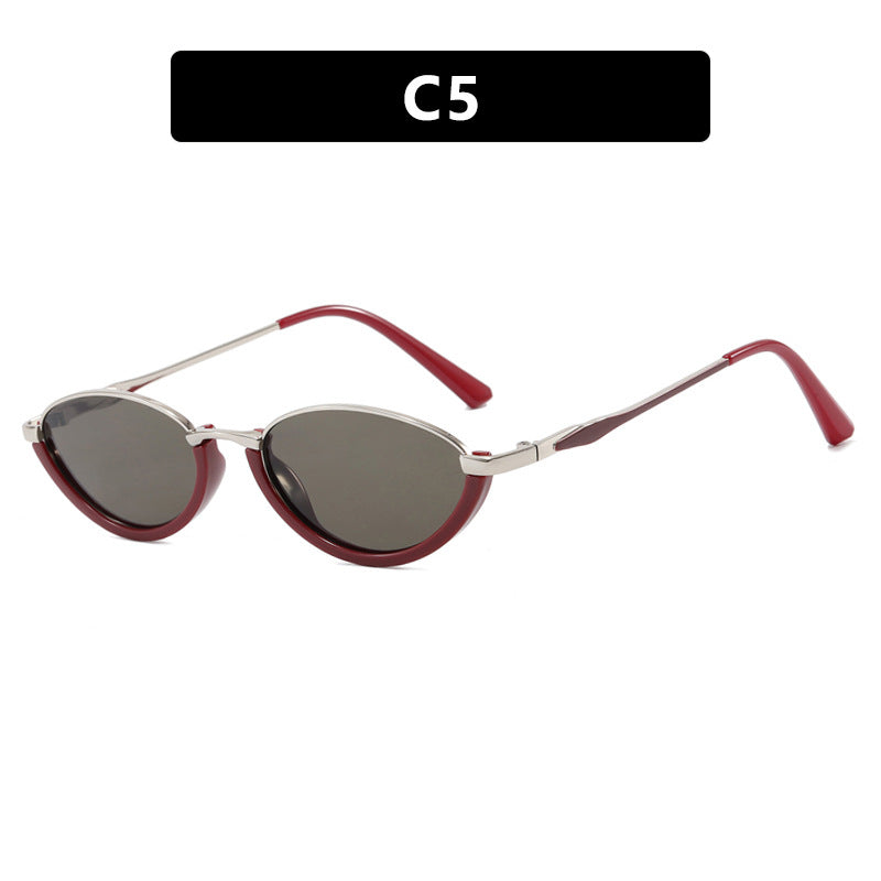 Women's Fashion Cat-Eye Sunglasses with Two-Tone Frame and UV Protection Skanto