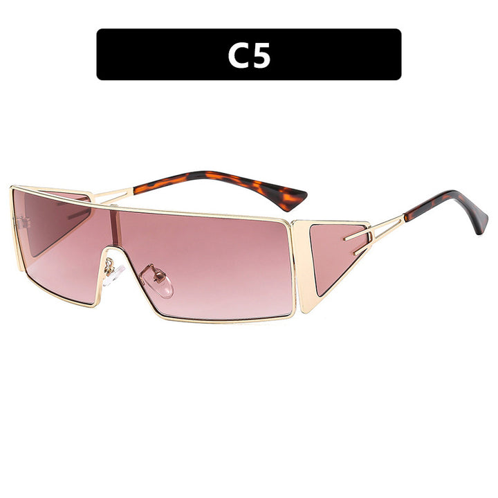 Dame geometrisk solbrille med futuristisk design og slitesterk ramme Skanto