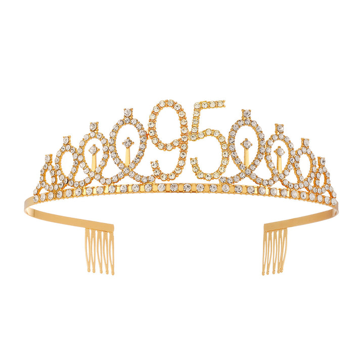 Damer krystall dekorert tiara med elegant design Skanto