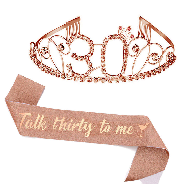 Dame Glitrende Tiara med festlig "50 & Fabulous"-design Skanto