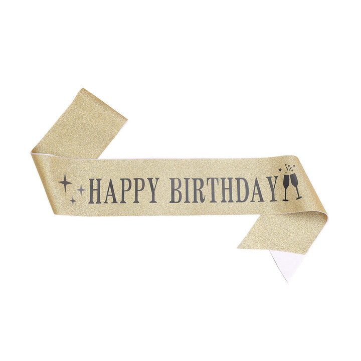 Damer Glitrende Hårbånd med "Happy Birthday"-påskrift Skanto