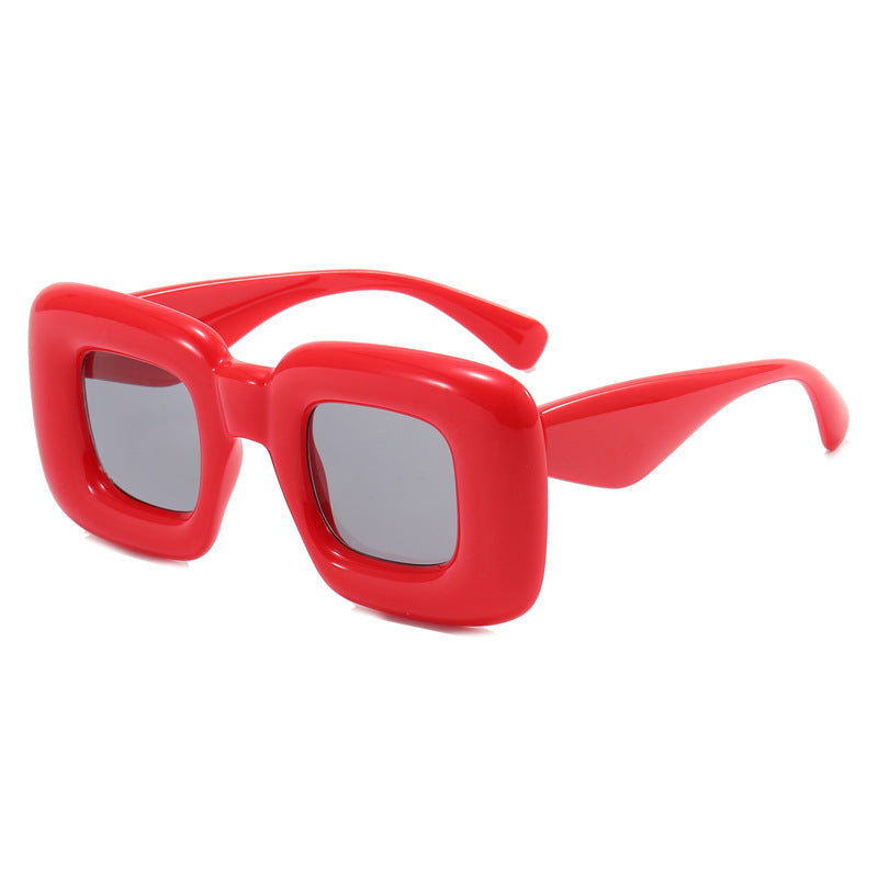 Women's rectangular sunglasses with wide frame and protective UV filter Skanto