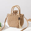 Handmade macrame tote bag with decorative string Skanto