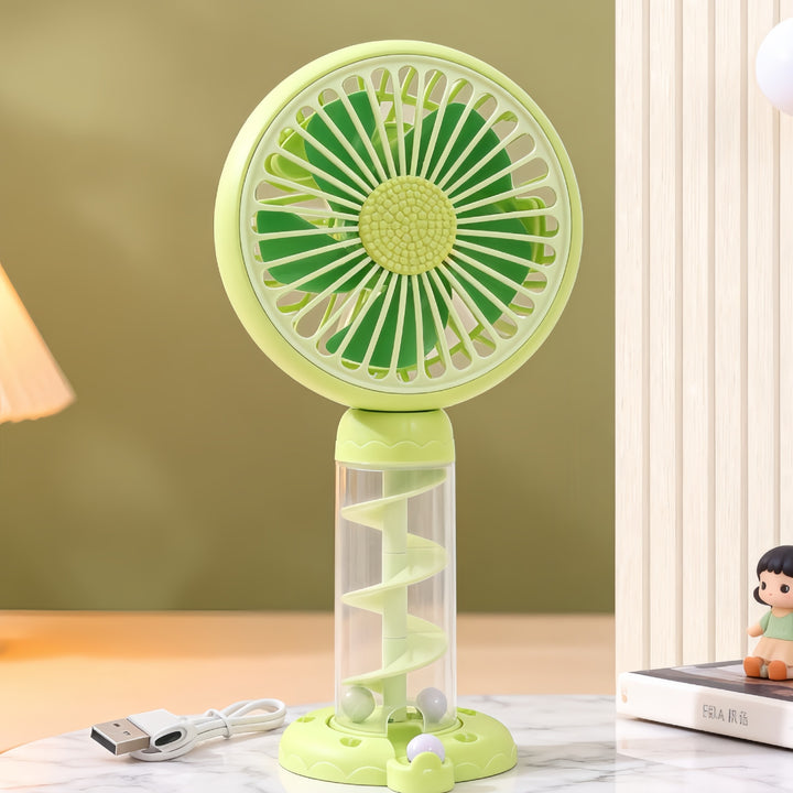 Damer Bærbar Mini-USB-vifte med kreativ spiraldesign Skanto