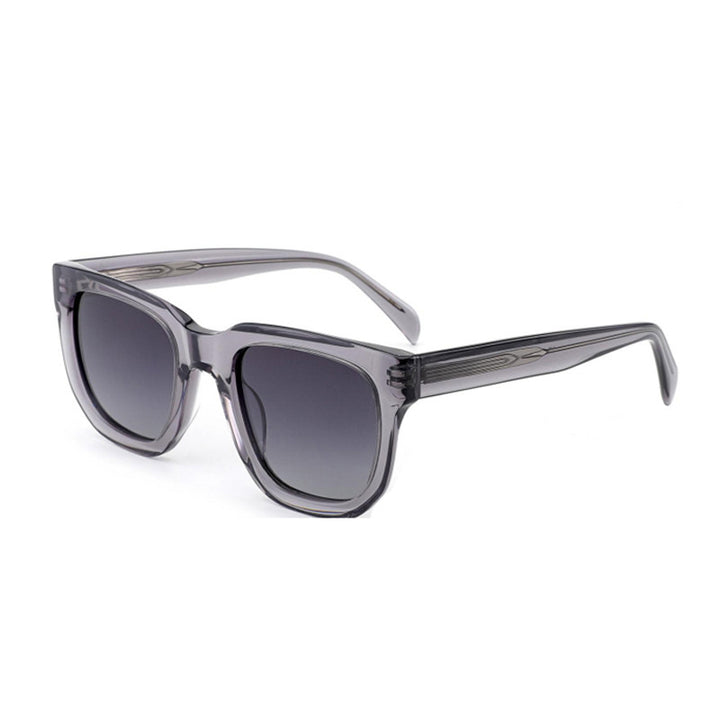 Dame trendy solbriller med robust plastramme og brune glass Skanto