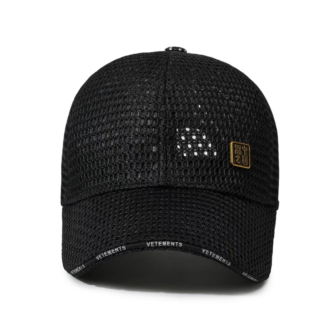 Dame Pustende Sportcaps med Nettedesign Skanto