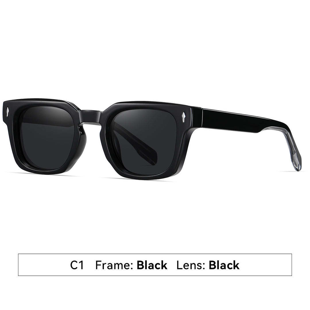 Dame moteriktig solbrille med firkantet ramme og gradientlinser Skanto
