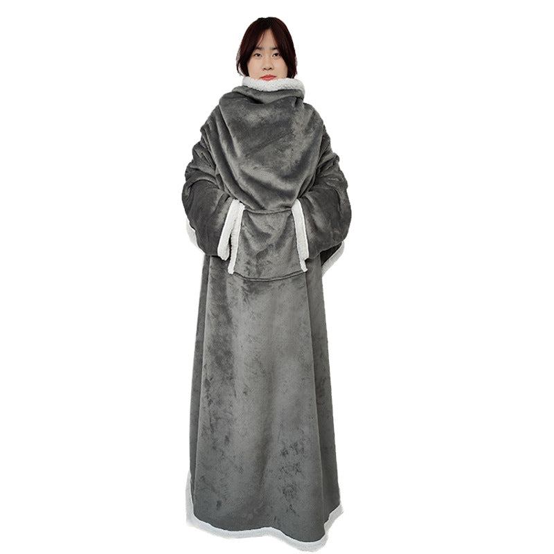 Dame Kosegenser Poncho i myk fleece Skanto