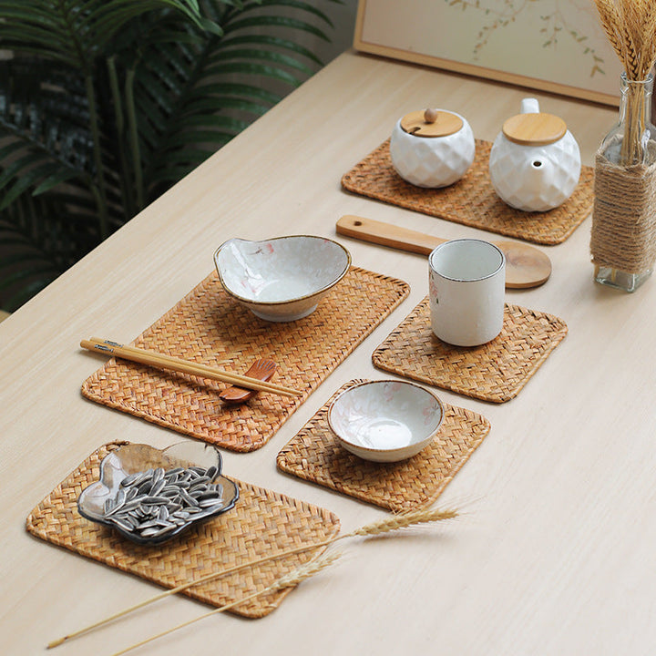 Artisan Woven Serving Tray Skanto