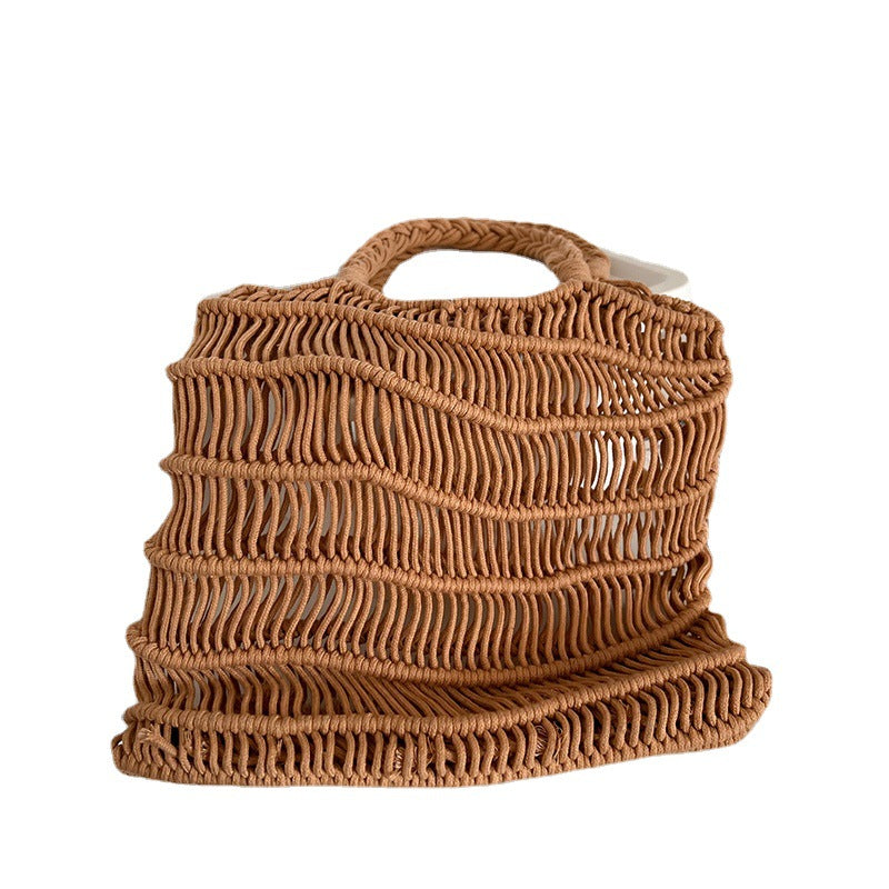 Handmade basket bag with braided design Skanto