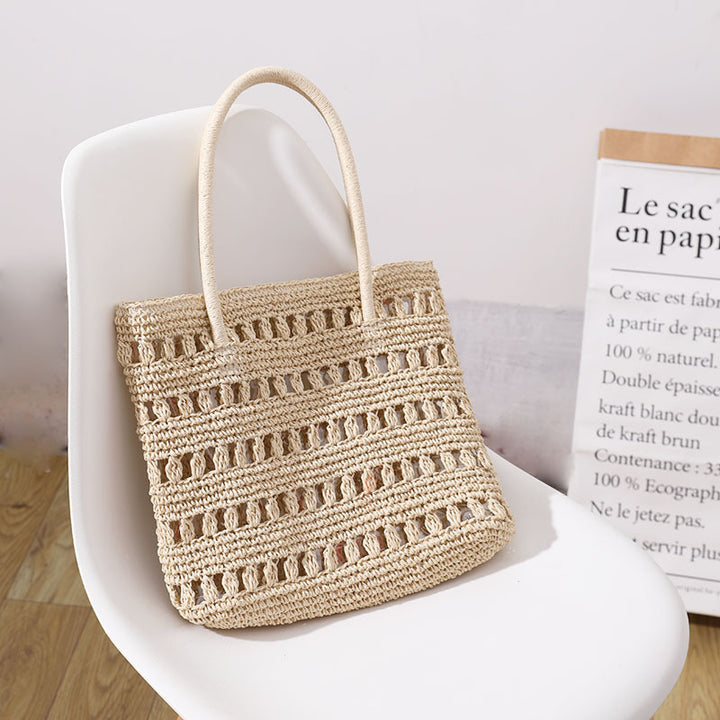Stylish rattan shopper bag Skanto