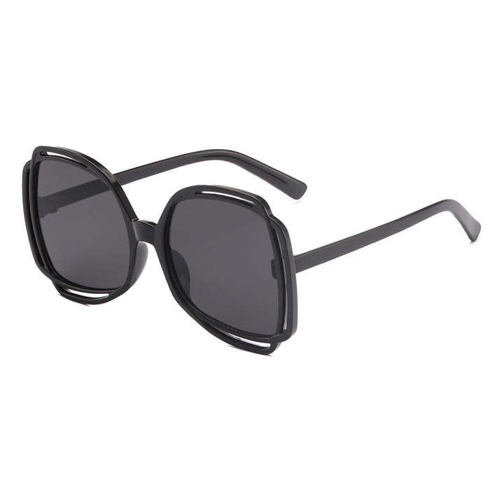 Dame Fasjonssolbrille med moderne ramme og UV-beskyttelse Skanto