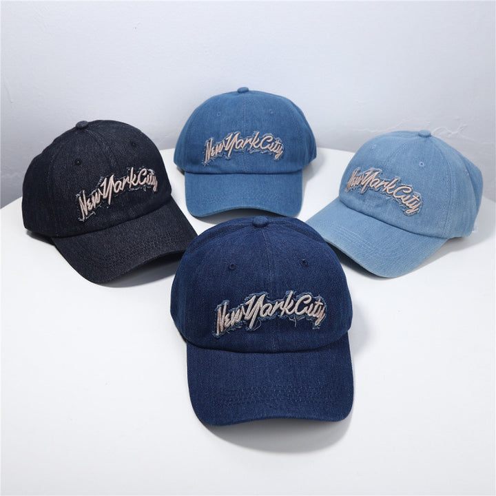 Kvinne Slitt Denim Baseball Cap Skanto 1784083711
