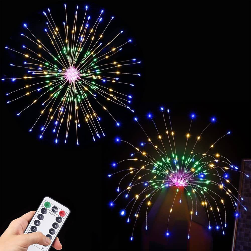 Skanto | Fyrverkeri Lys Dandelion Kobbertråd 120/200 Lys Batteri USB Solcelle LED Dekorativt Lys