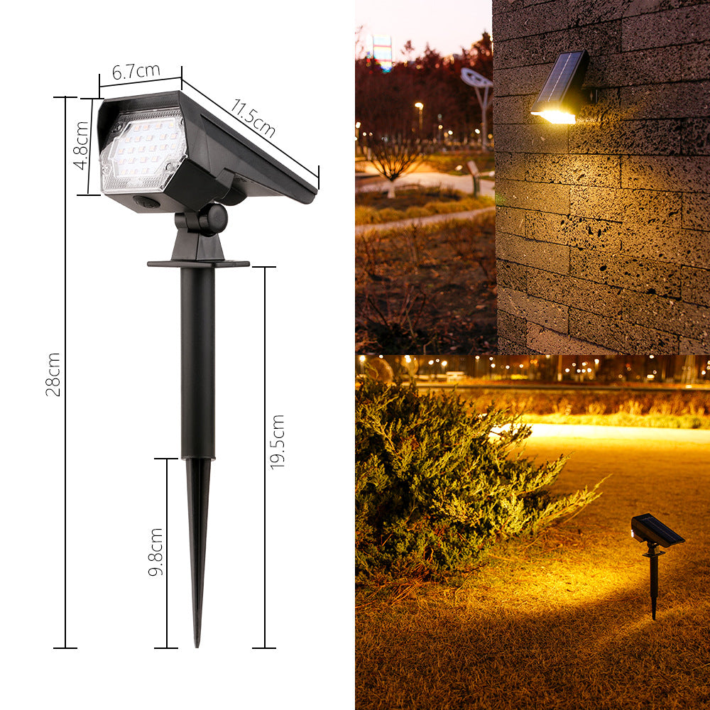 Justerbar solenergi LED landskaps spotlight stake Skanto