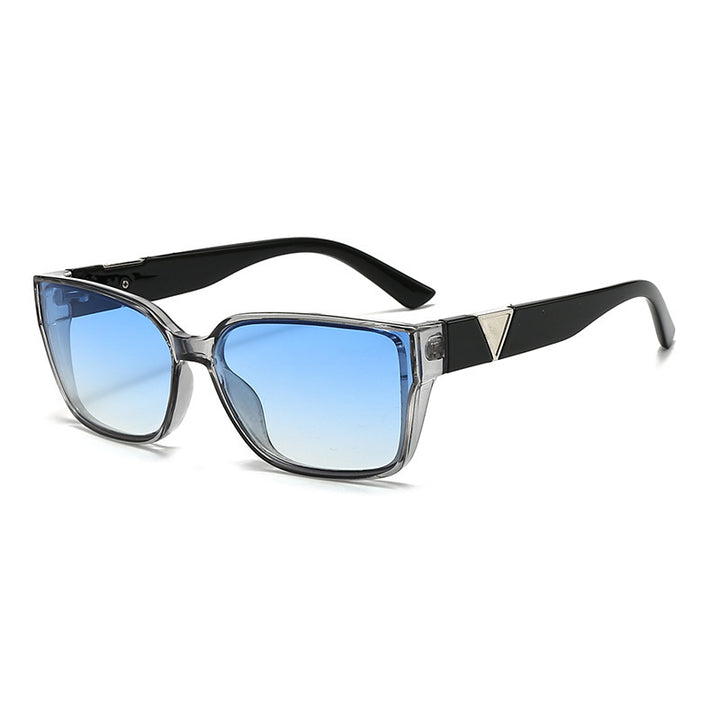 Dame Oversized kvadratisk solbrille med elegante detaljer Skanto