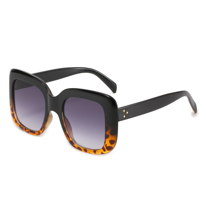 Dame oversized kvadratisk solbrille med høy kvalitet plast ramme Skanto