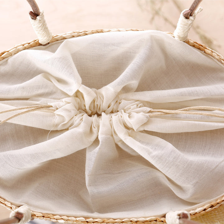 Beach bag with decorative floral detail Skanto