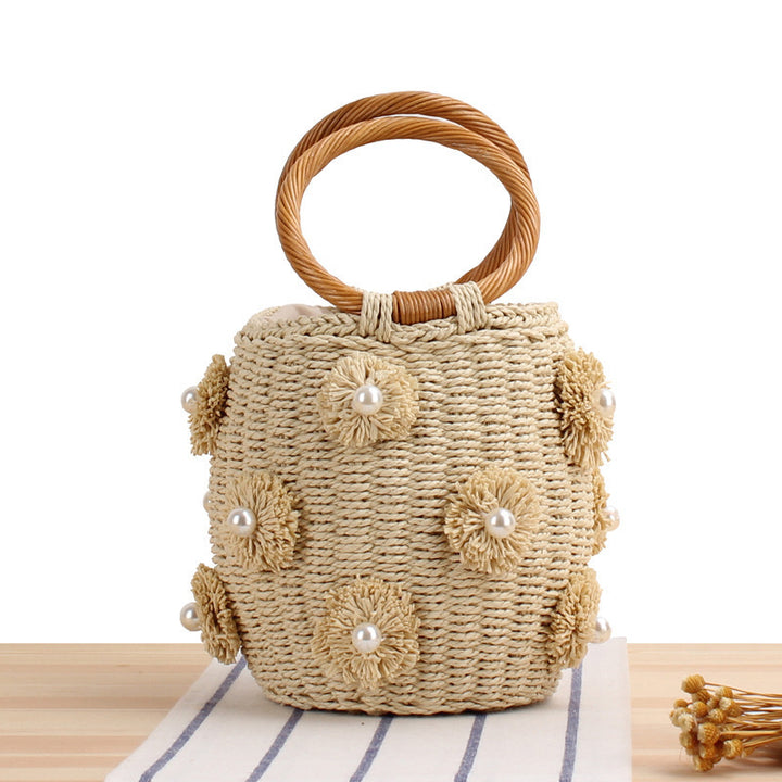 Handbag with unique pearl embellishments Skanto