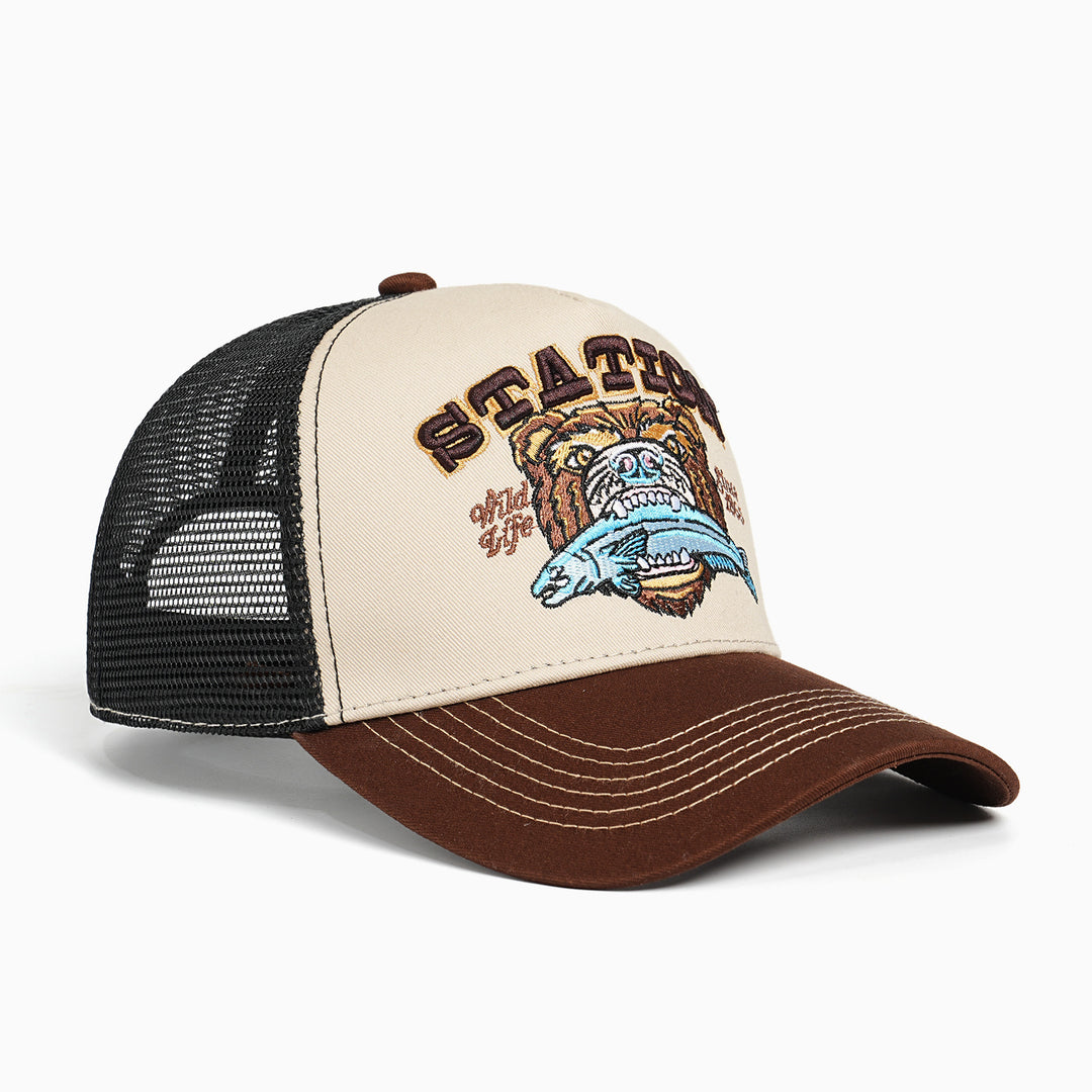 Dame Trucker Caps med stort broderimotiv Skanto
