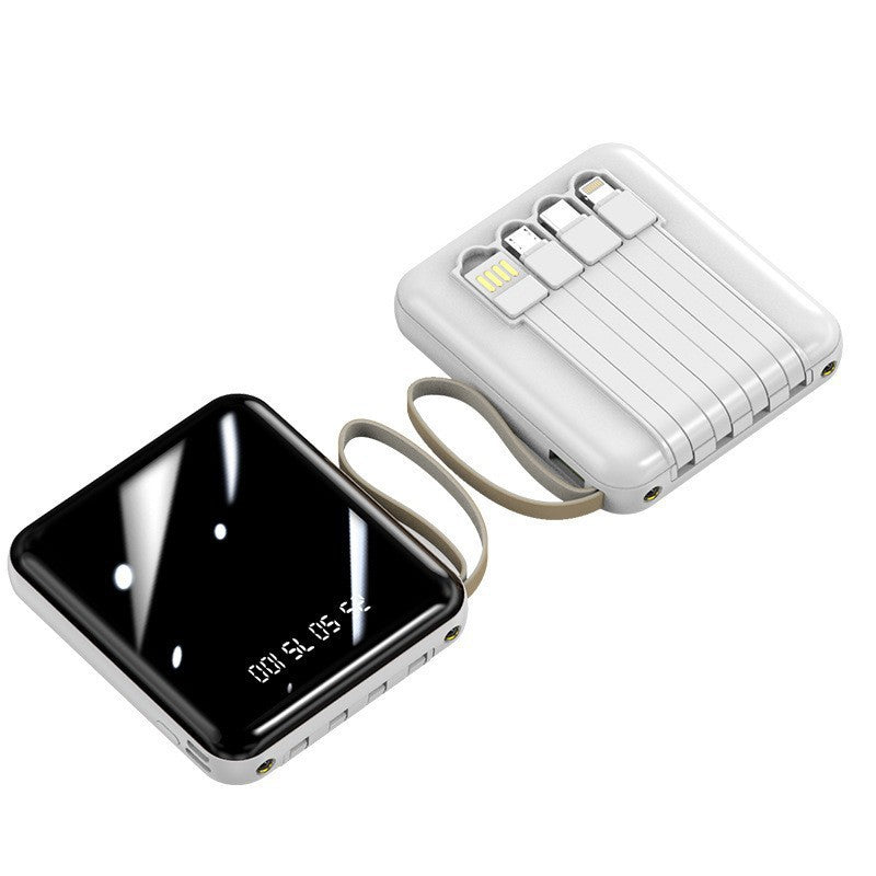 Kompakt powerbank med integrert multifunksjonsport og digitalt display Skanto