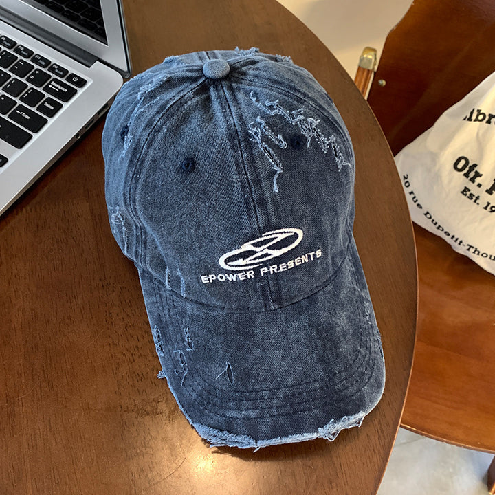 Herre Slitt Denim Baseball Caps Skanto 1784270624