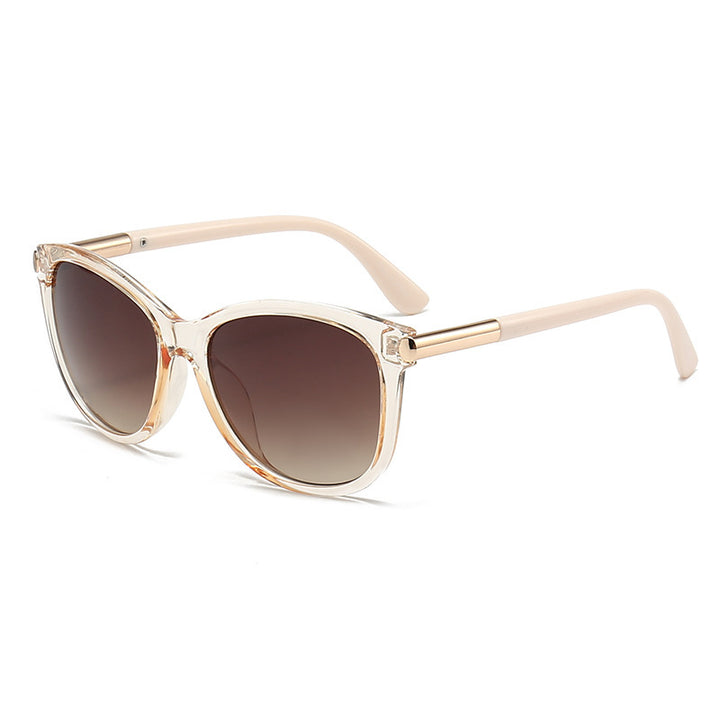 Dame Elegant Oversized Solbrille med stilfull ramme Skanto