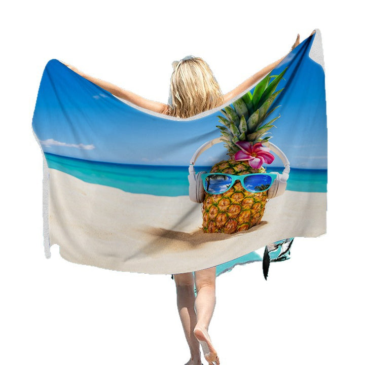 Strandhåndkle med kreativt surfemotiv Skanto