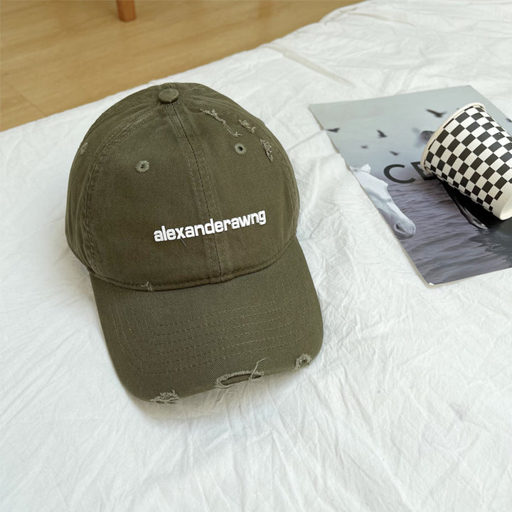 Unisex Slittet Bomull Baseball Caps Skanto