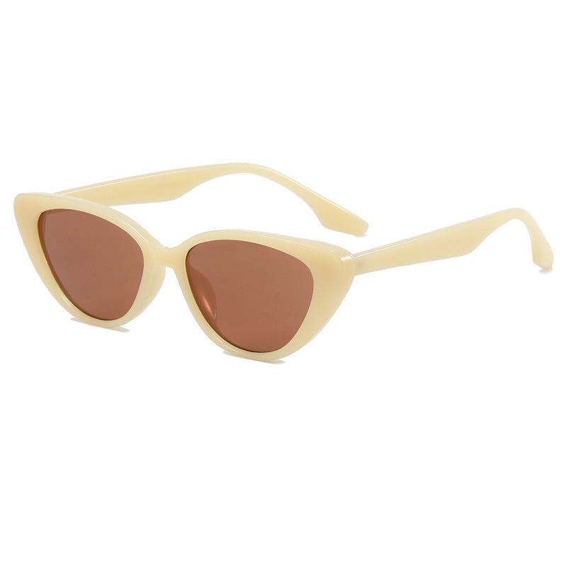 Dame moderne Cat-Eye solbrille med UV-beskyttelse og edel ramme Skanto