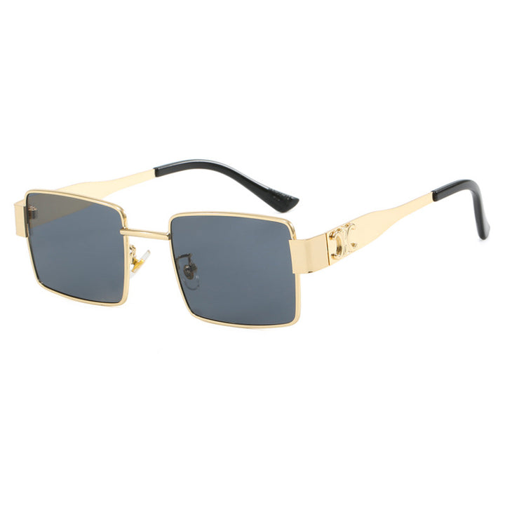 Women's fashionable rectangular sunglasses with high-quality metal frame and polarized lenses Skanto