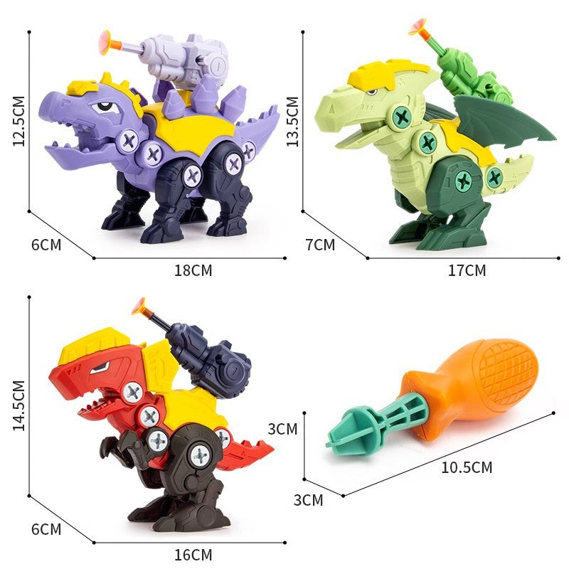 Skanto | Dinosaur Skruer Lekesett med Sugkoppskanon