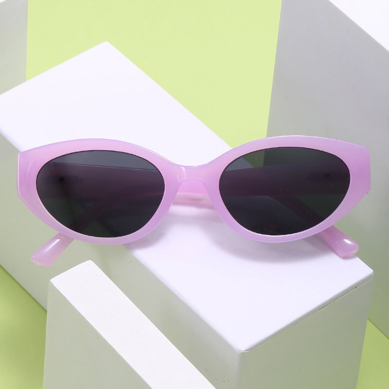 Dame Cat-Eye solbriller med elegant plastinnramming Skanto