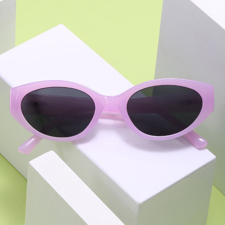Dame Cat-Eye solbriller med elegant plastinnramming Skanto