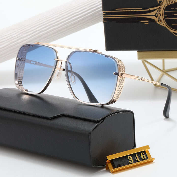 Dame designer solbrille med stilleggende firkantet ramme og UV-beskyttelse Skanto