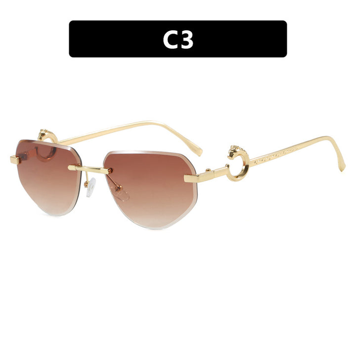 Women's trendy stylish sunglasses in modern design with filigree metal frame Skanto
