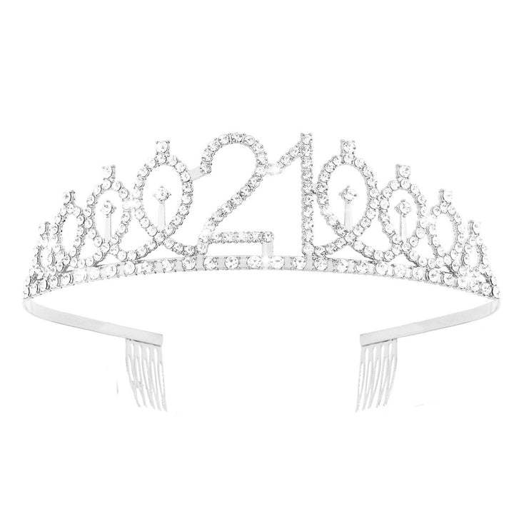 Damer krystall dekorert tiara med elegant design Skanto