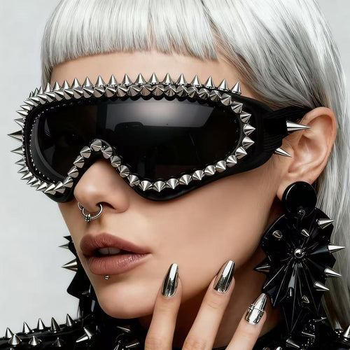 Dame moteriktig skibrille med unikt nagledesign Skanto