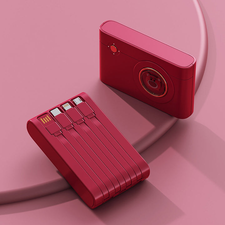 Bærbar powerbank med integrert kabelsystem og innovative ladefunksjoner Skanto