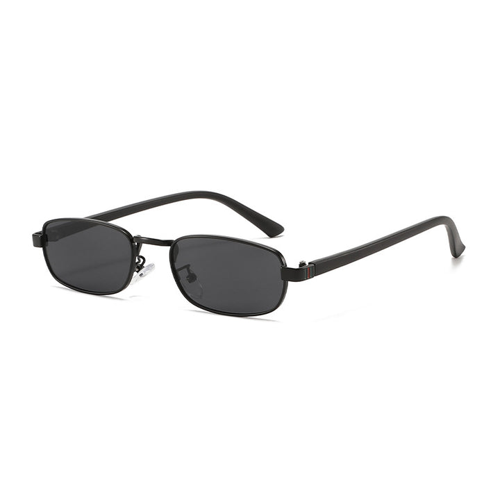 Women's elegant rectangular sunglasses with fine metal frame Skanto