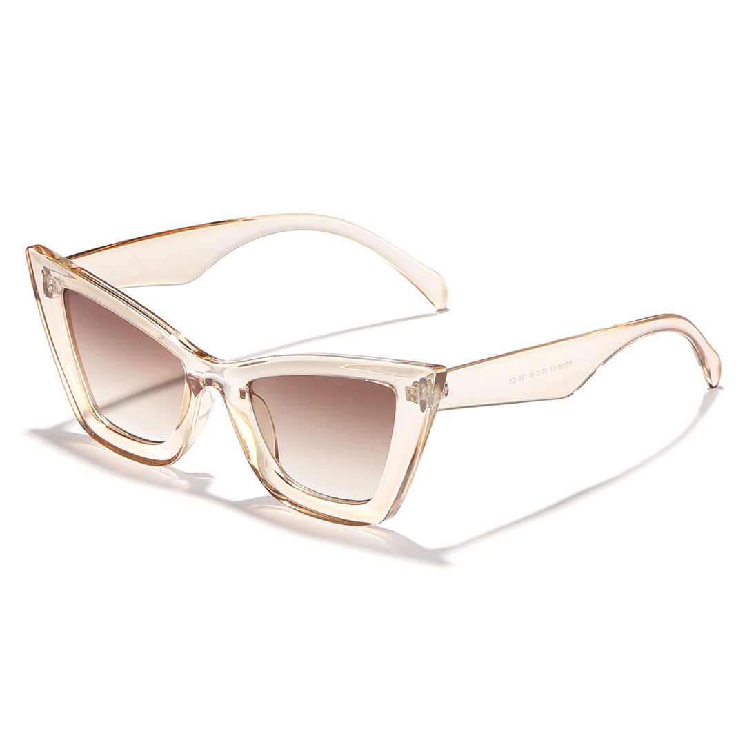 Dame Cat-Eye solbriller med moderne ramme og UV-beskyttelse Skanto